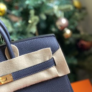 Alternative view of Herm¨¨s Birkin 25 Bleu Nuit Epsom Gold Hardware 2