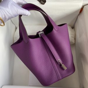 Herm¨¨s Picotin Lock 18 Anemone Clemence Palladium Hardware