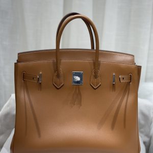 Herm¨¨s Birkin 35 Gold Box Palladium Hardware